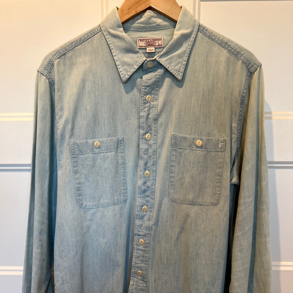 Wallace & Barnes Denim Button Down Shirt